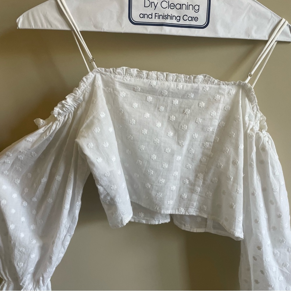 Zara Cropped Button Down Blouse - image 2